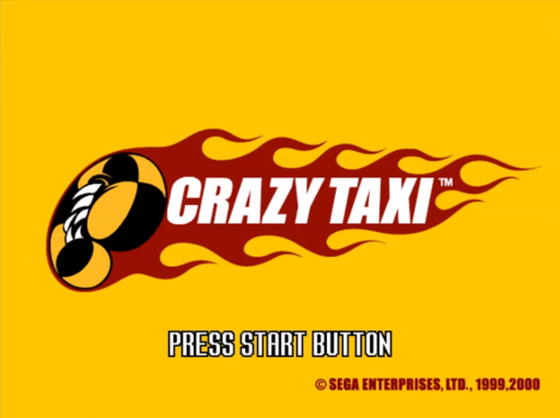 Crazy Taxi 2 title screen for Sega Dreamcast
